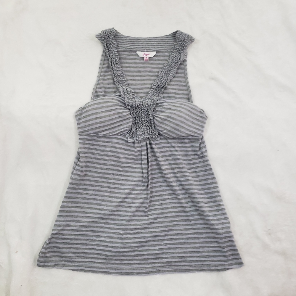 Candie's Striped Ruffles Top